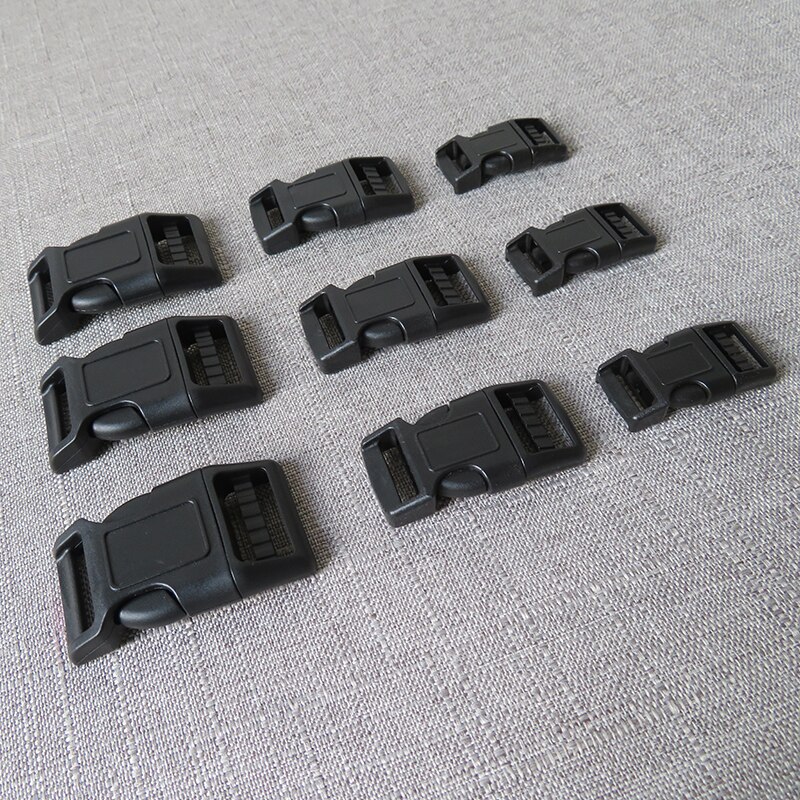 20 stuks/pak plastic zijsluiting voor tas, hondenhalsband, paracord armband, tas, rugzakband, band, 15mm 20mm 25mm accessoire