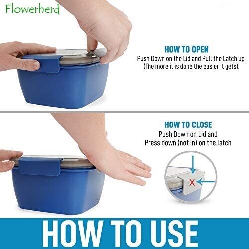 52oz Bento Lunch Box Salad Container for Lunch BPA Free Leak Proof Salad Dressing Container with Smart Lock Reusable Spork