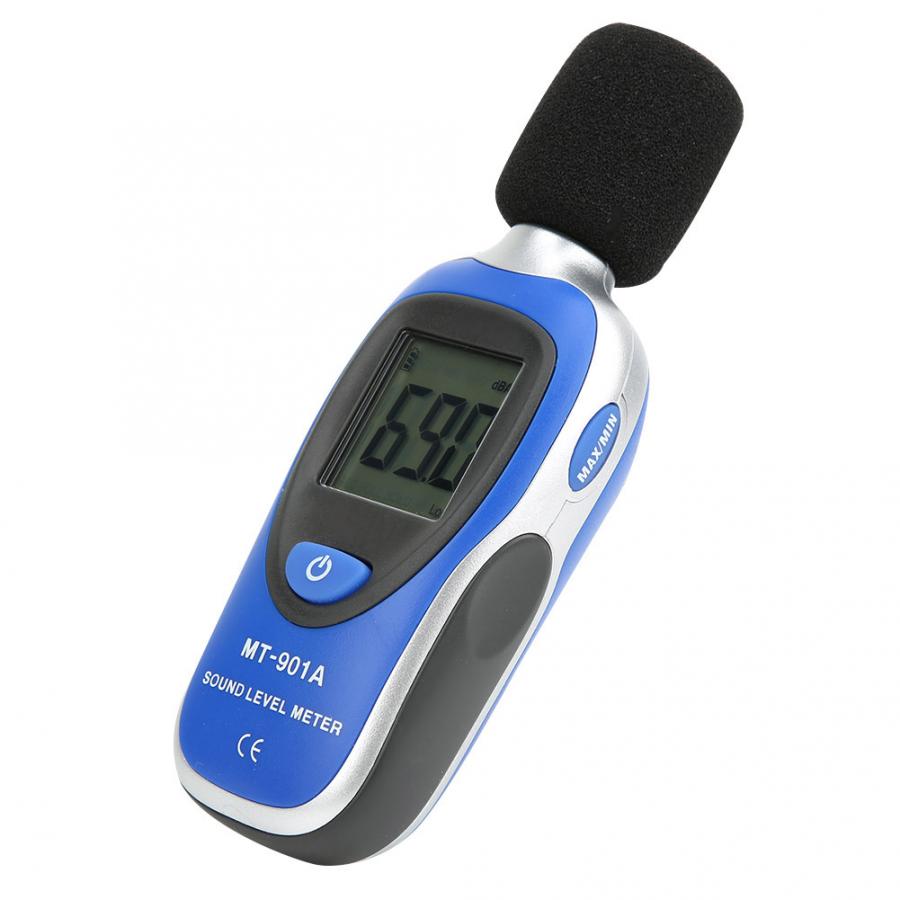 Probador de ruido MT-901A portátil, medidor de nivel de sonido Digital LCD, Detector de ruido, medición de Decibel de datos, 30-130dB