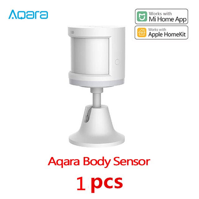 Xiaomi-Sensor de movimiento inteligente Aqara, Sensor de cuerpo humano, PIR, Wifi, conexión inalámbrica ZigBee, hub Mi Home APP: 1pcs body sensor