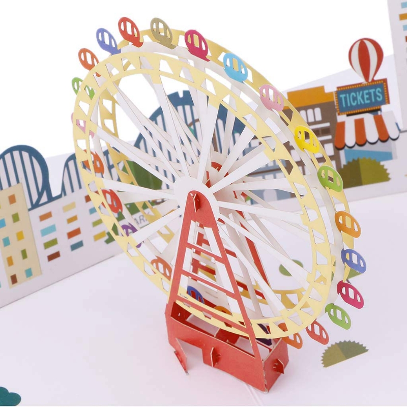 3D Pop hoch Riesenrad Gruß Karte Valentinstag Weihnachten Geburtstag Einladung