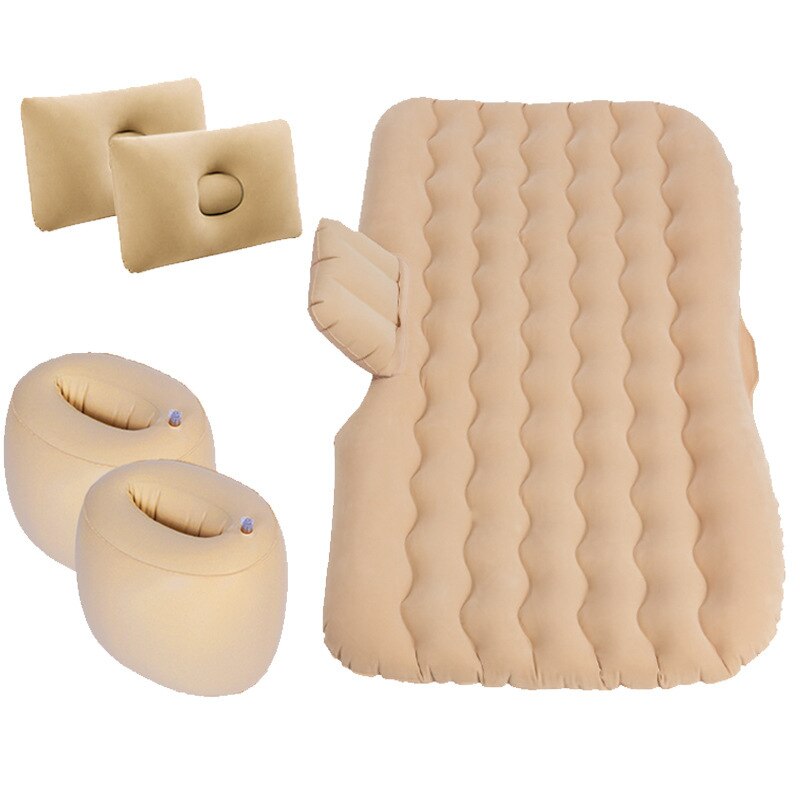 Bil camping luftmadras seng oppustelig madras hævet airbed seng: Beige