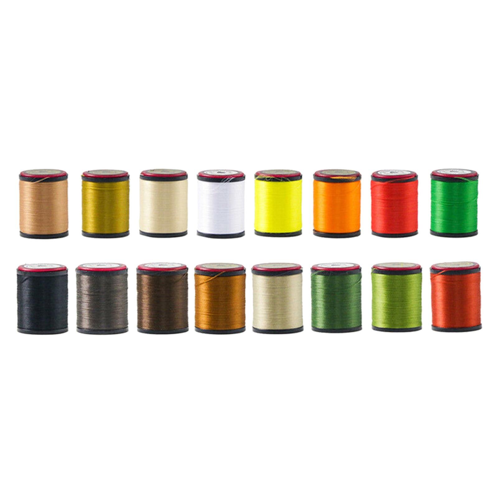 8Pcs Lightly Waxed Fly Tying Thread Kit Fly Tying Supplies High Strength