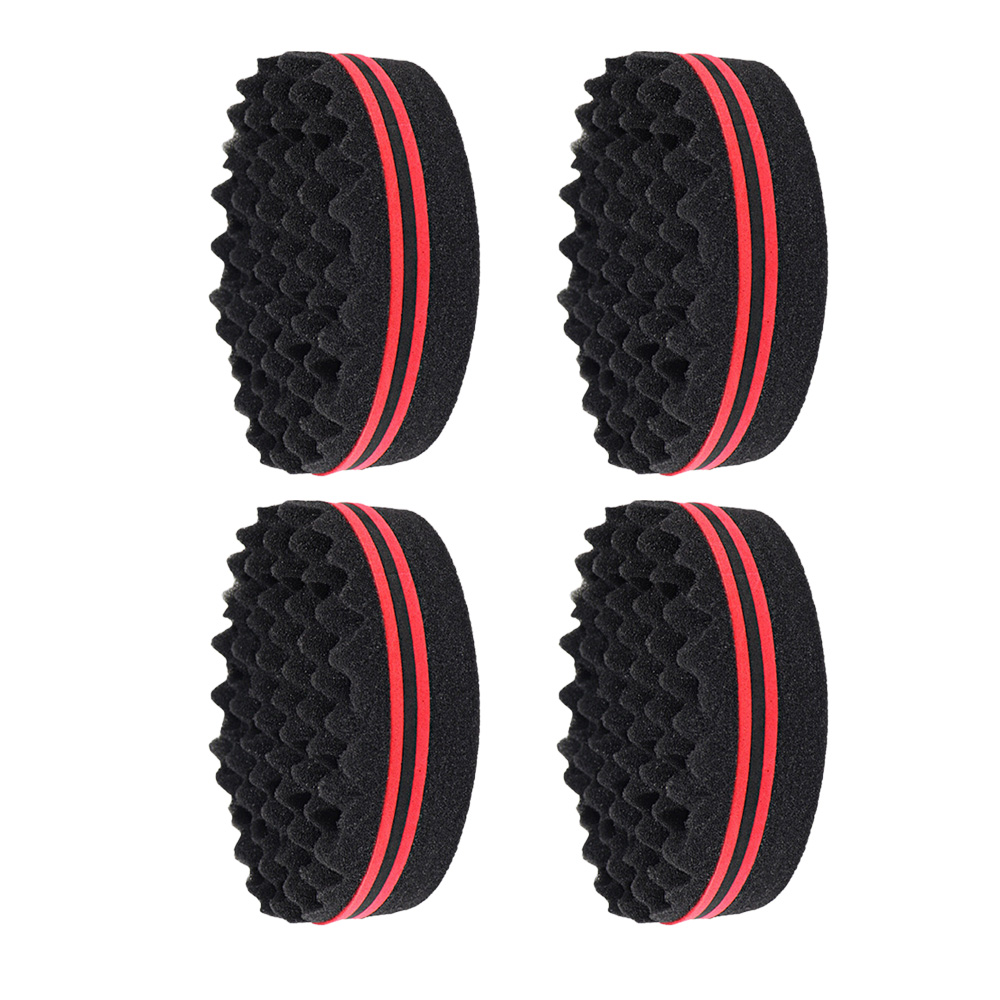 Spazzola per capelli ovale a doppio lato Magia intrecciare Spazzola in spugna Fori grandi Spazzola in spugna da barbiere intrecciare capelli afro arricciare venire strumenti per la cura dei capelli: Grigio scuro