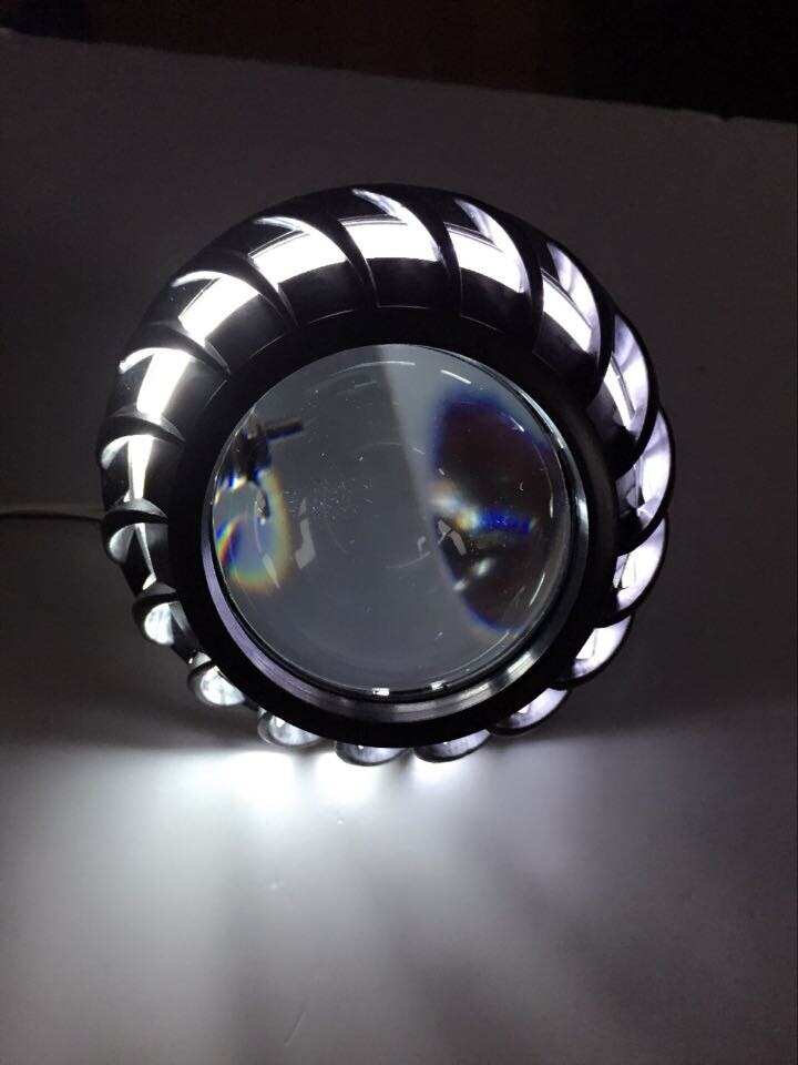 DLAND BI-ksenon mini projektor srebrny całuny maska typu tornado, dla 2.5 "mini projektor H1