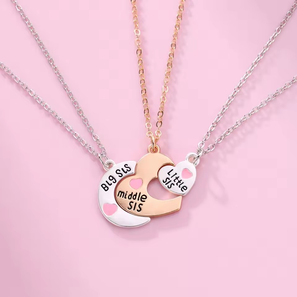 2/3 Uds. Collares de amistad para mujeres y niñas Kawaii mejores amigos mamá hija colgante cadena BFF accesorios de joyería 2025