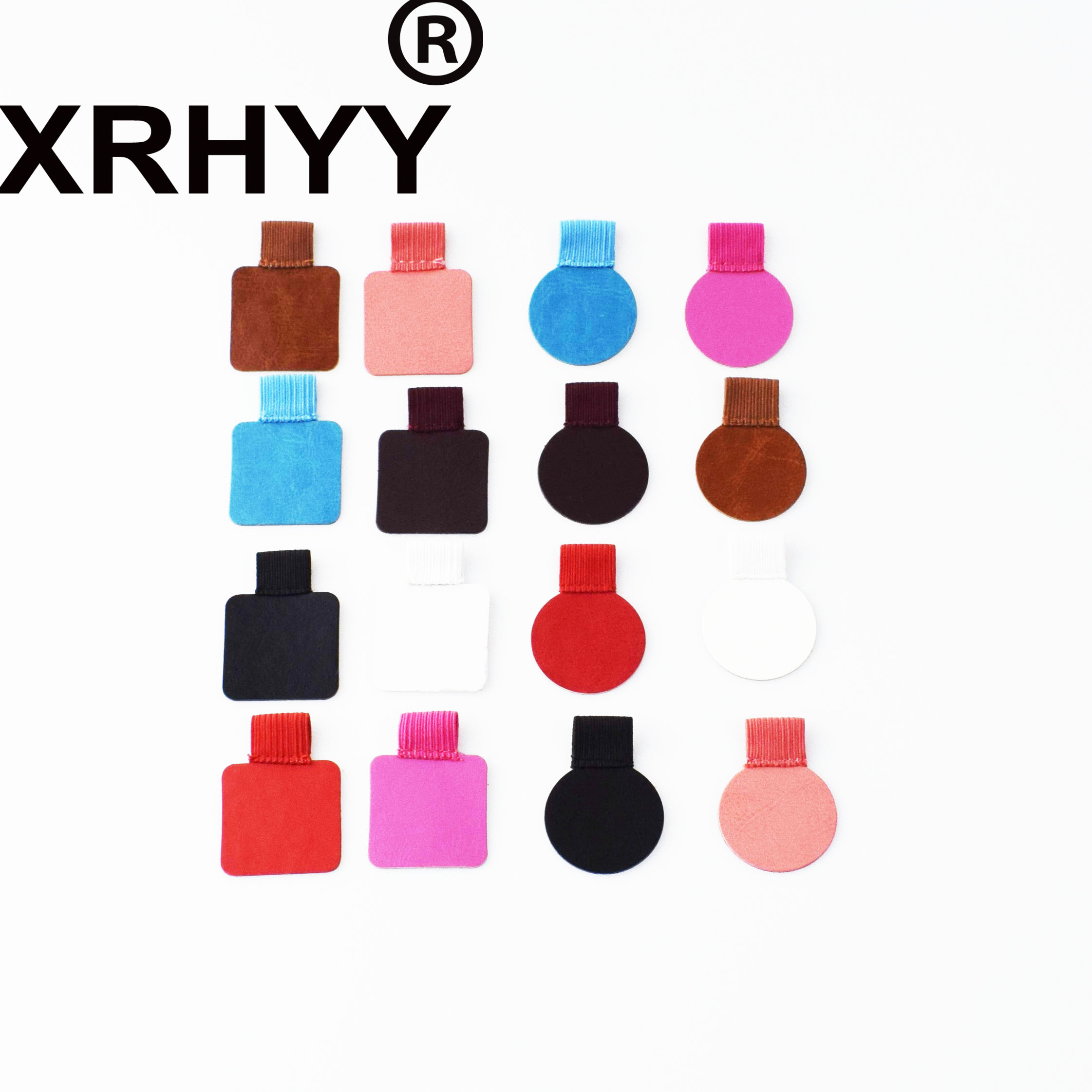 Xrhyy 6- pack pennhållare självhäftande pennhållare i läder med elastisk bandögla för anteckningsböcker tidskrifter pennklämmor