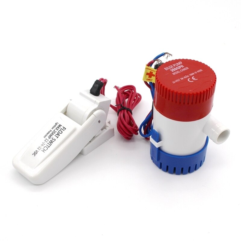 Bilge Pump 350GPH DC 12V 24V Float Switch Combination Suit Electric Water Pump For Aquario Submersible Seaplane Motor Homes