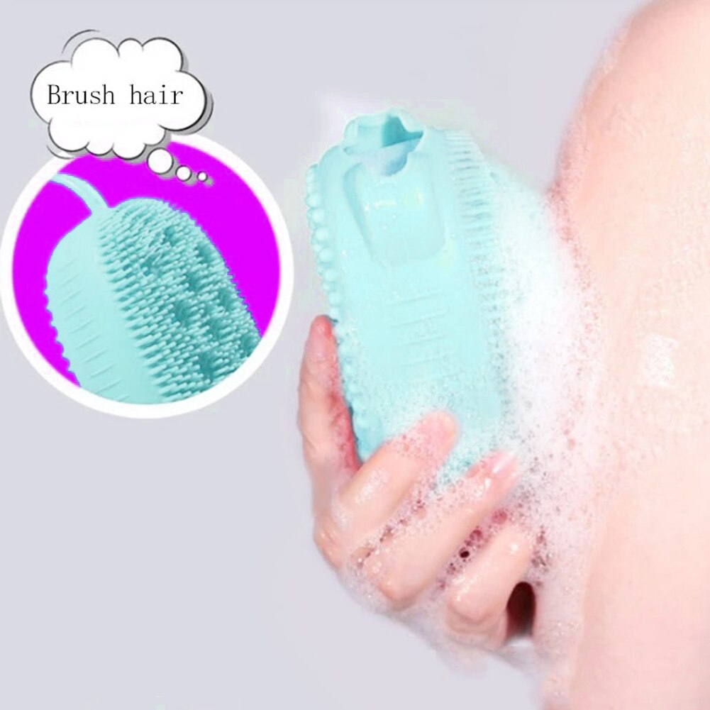 Siliconen Douche Borstel Schrobben Snelle Schuimende Zachte Baby Siliconen Shampoo Borstel Schoon Hoofd Body Massage Borstel Baby Douche Borstel