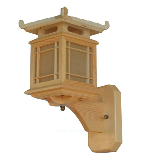 Antieke Chinese Retro Hout Wandlamp Blaker Licht E27 Restaurant Hotel Slaapkamer Wandkandelaar Vintage Lichtpunt Art Deco: Wood Color