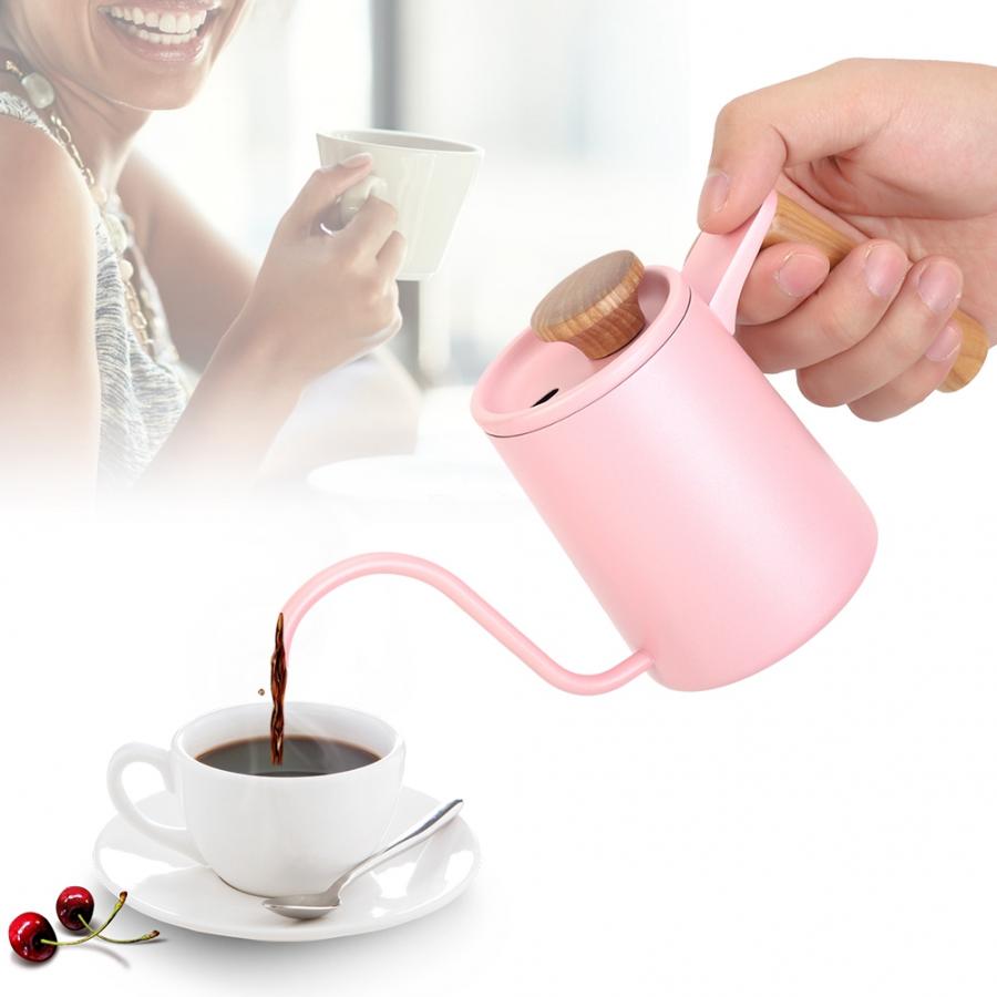 Drip Kettle 350ml Stainless Steel Coffee Pot Long Gooseneck Spout Water Kettle Cafeteira Expresso Drip Coffee Tea Pot Kettle