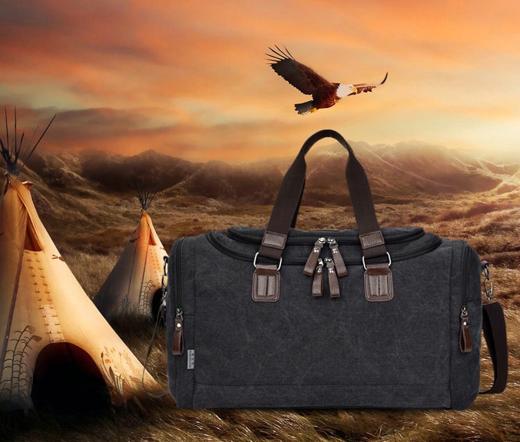 mannen canvas handtas outdoor reizen grote capaciteit mannen casual wear schoudertas crossbody tas B46-06