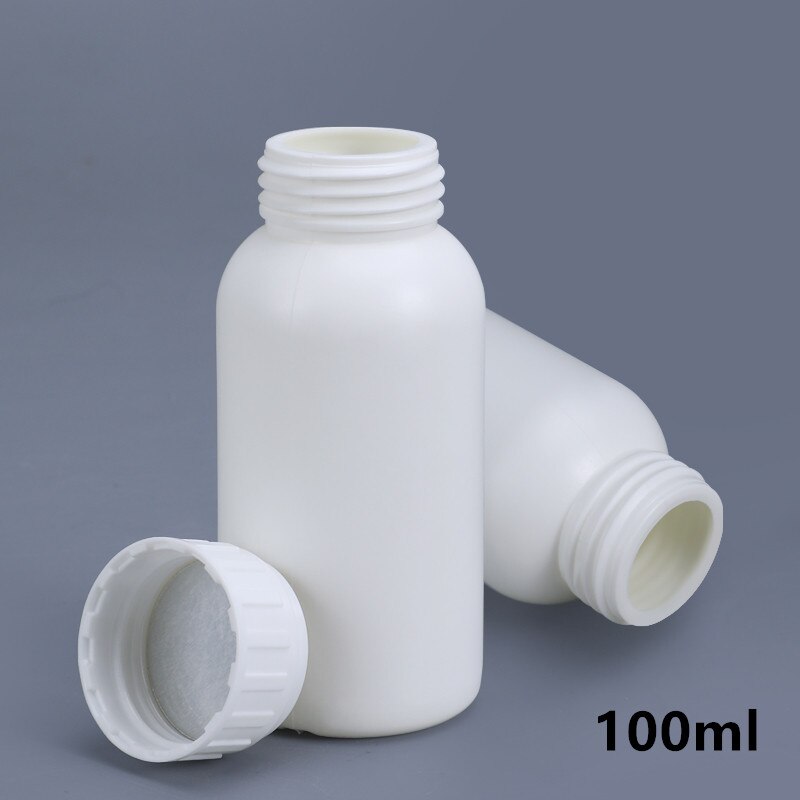 5Pcs Van 100Ml Lege Hdpe Fles Voor Chemische Organische Oplosmiddelen Zuur En Alkali Weerstand Opslag Flessen