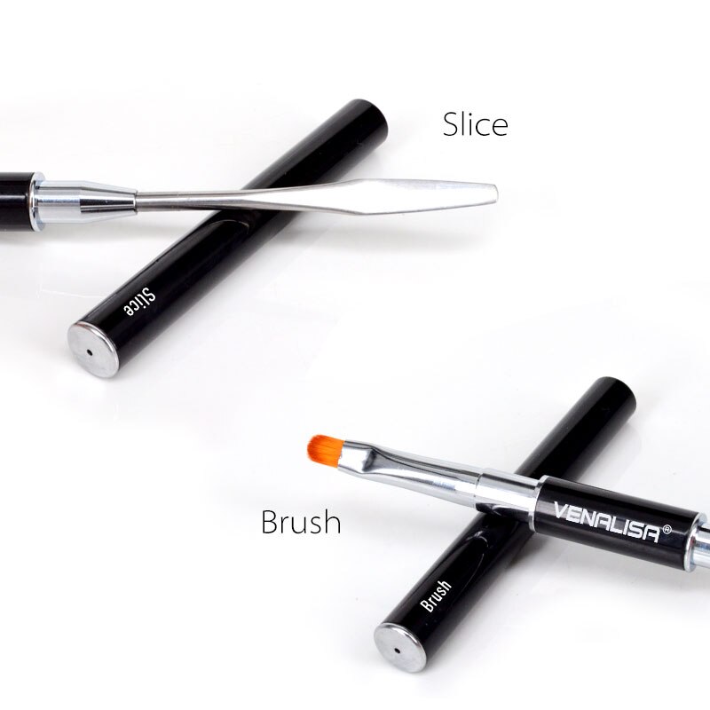 Negle pensel maling pen franske negle akryl negle hård gelé uv gel 2 i 1 nail art 2 side venalisa poly negle gel brug