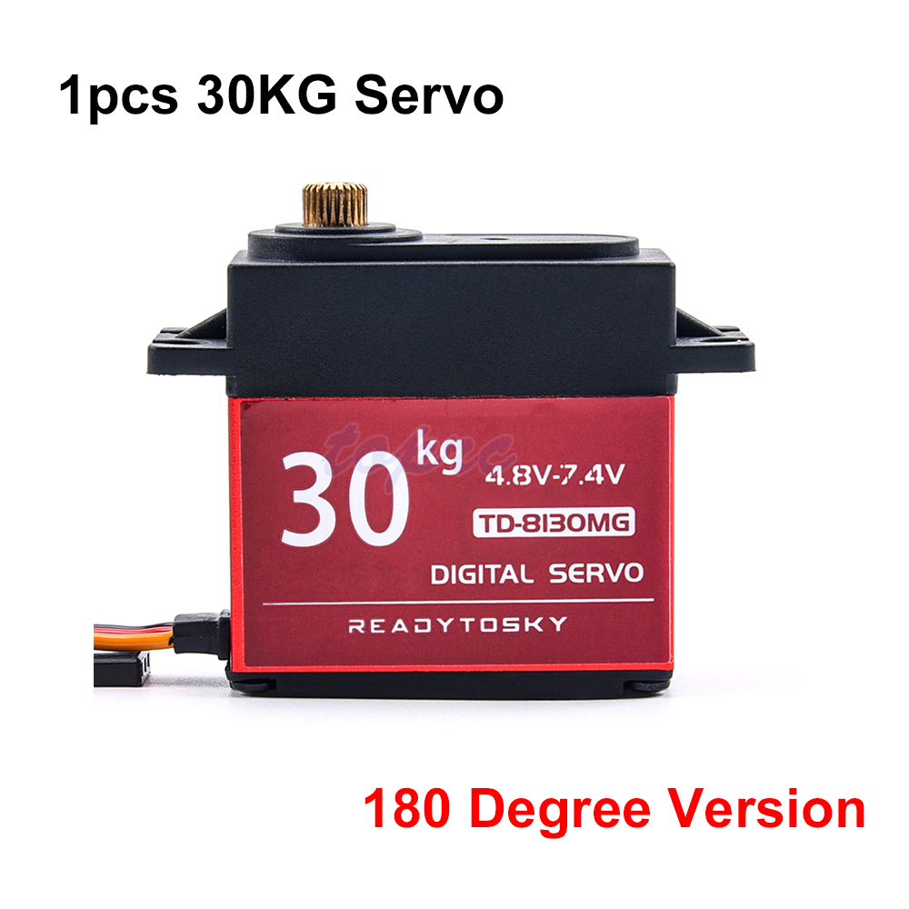 20/25/30KG 35KG 25T Wasserdichte Metall Getriebe Digital Servo Für RC Modelle 180/270/360 Grad aluminium Meta Für RC Auto Crawler: 30kg 180 Degree