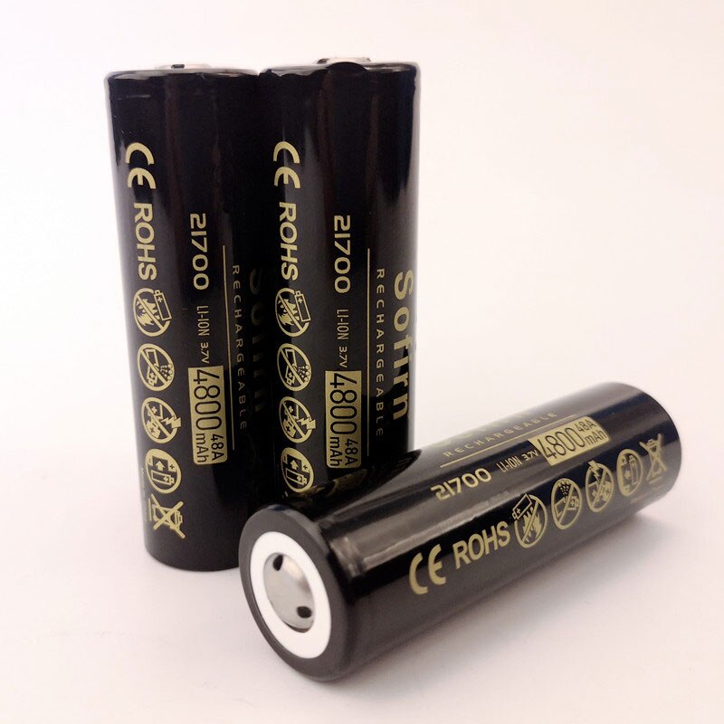 Sofirn 3,7 V 21700 Batterie 4800mAh Aufladbare Energie Batterien 48A 10C Entladung 21700 HD Zelle Lithium-Batterie Reall Capcaity