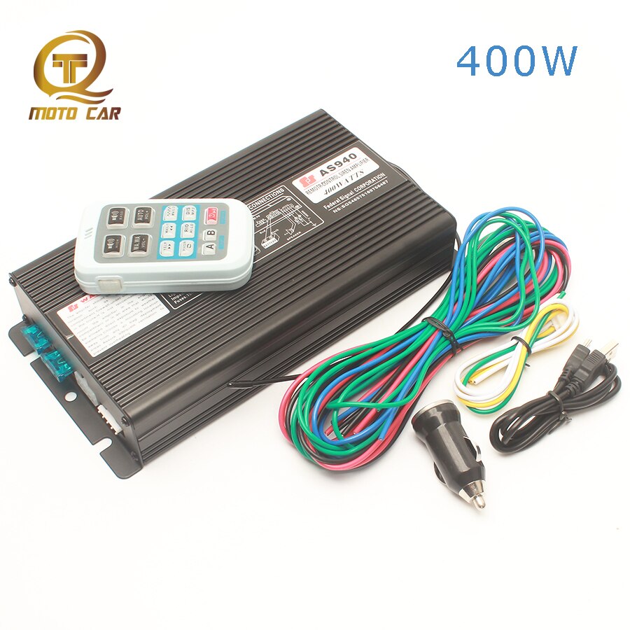 Black Super Loud Multi-tone 8 Sound Claxon Horn 400W 12V Police Siren Wireless Remote Control Warning Alarm For Car Truck Boat