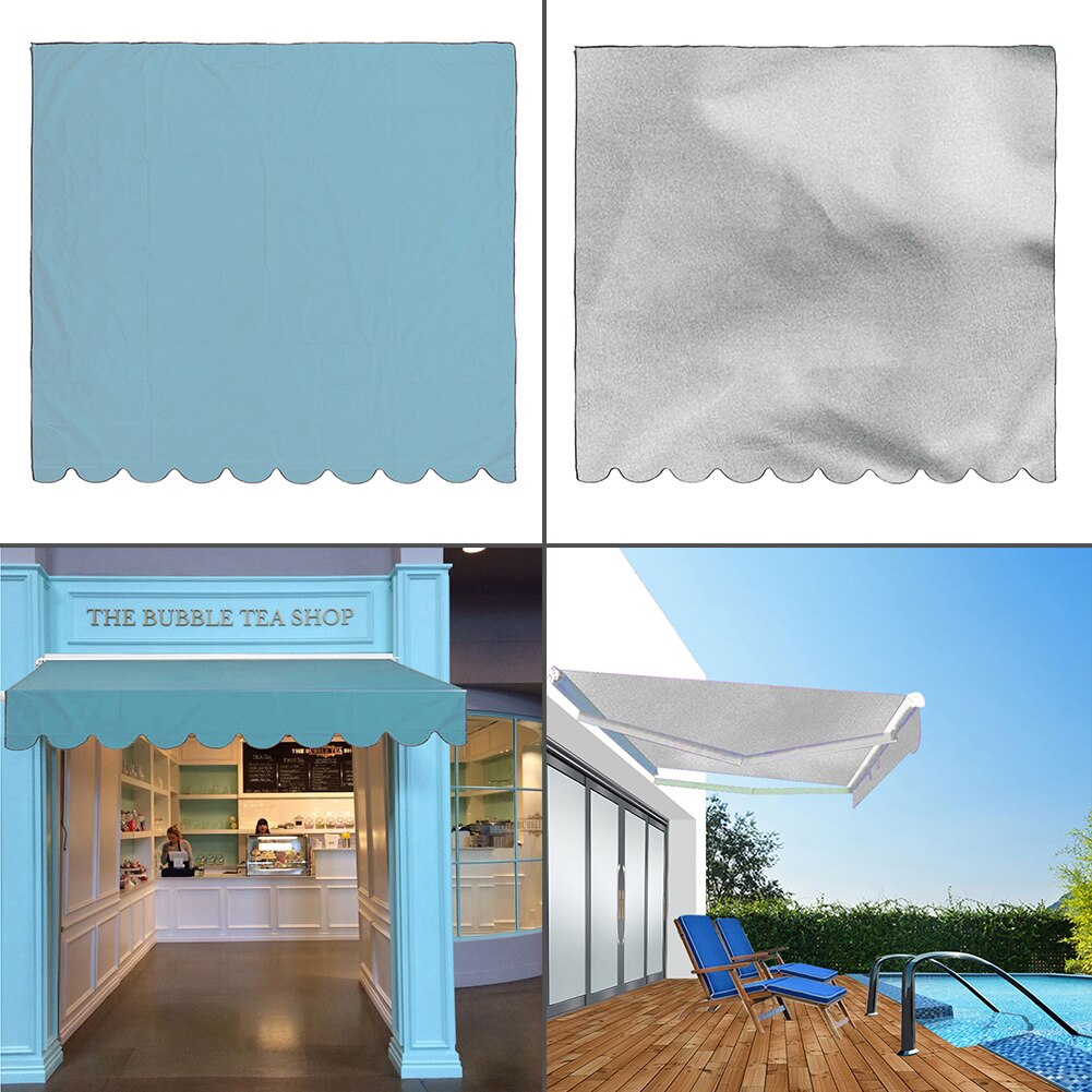 2x1.5m Waterproof Replacement Awning Fabric Patio Awning Exterior Sunshade Canopy Window for Yard Garden Balcony