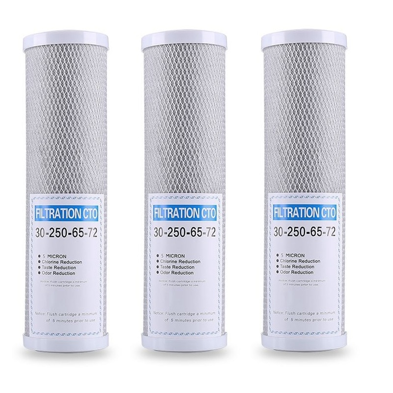 3Pcs Water Filter Actieve Kool Cartridge Filter 10 Inch Cartridge Vervanging Purifier Cto Blok Carbon Filter: Default Title