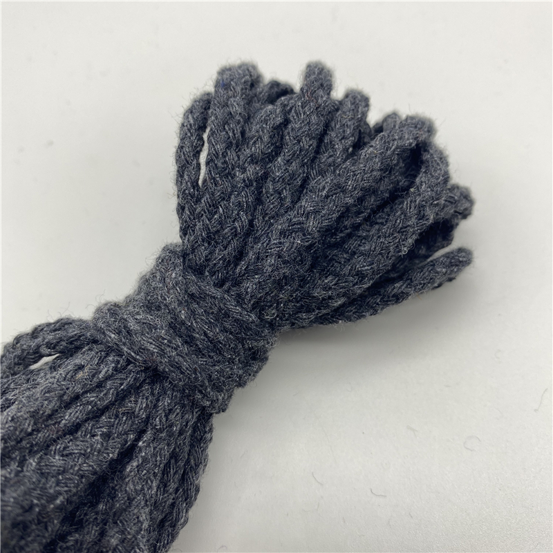 Corde 100% coton, 5 mètres/lot, 6mm, fil tressé torsadé décoratif pour la décoration Textile maison fait à la main: 15