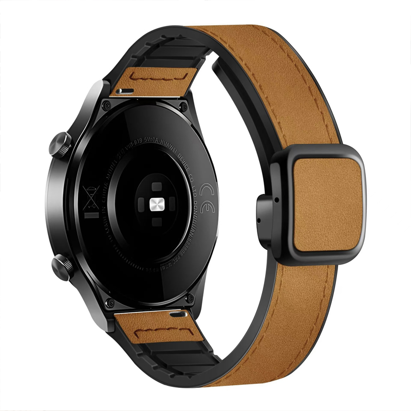 Silikon lærrem til xiaomi watch 2 pro  s4 s3 s2 s1 pro active 22mm magnetisk rem til mi watch color miwatch 2 unisex: Smokey lilla