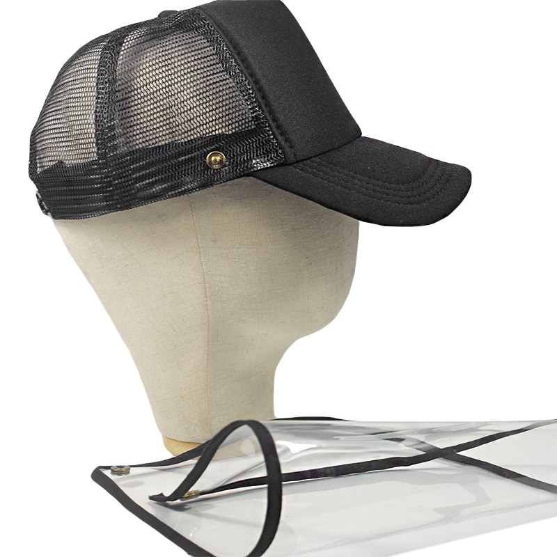 Adult Transparent Protective Cap Detachable Outdoor Anti-droplets Cap Multifunctional Outdoor Baseball Cap Hiking Hat Fishing