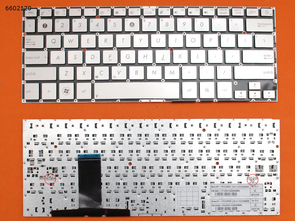 Nos repuesto teclado para ASUS Zenbook UX31E BX31E ordenador portátil de plata sin marco