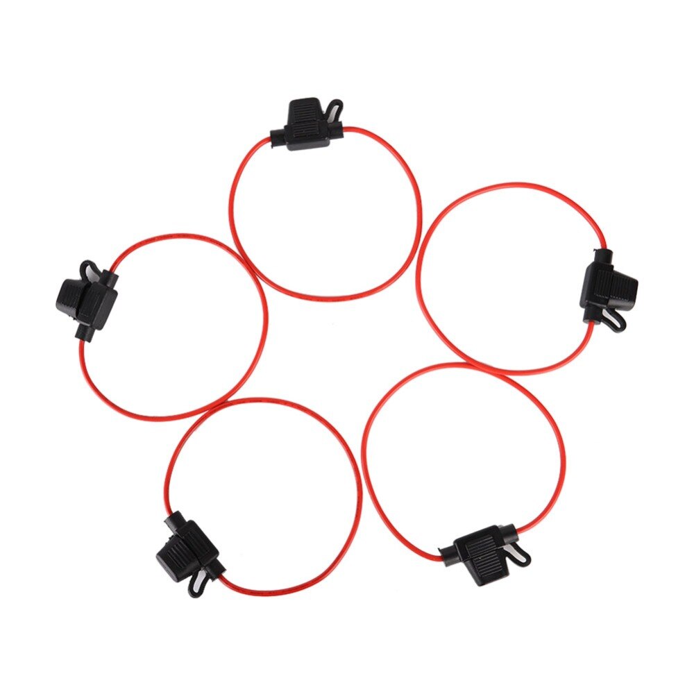 5PCS Mini Car Inline Blade Fuse Holder Waterproof Splash Proof 12V 30A