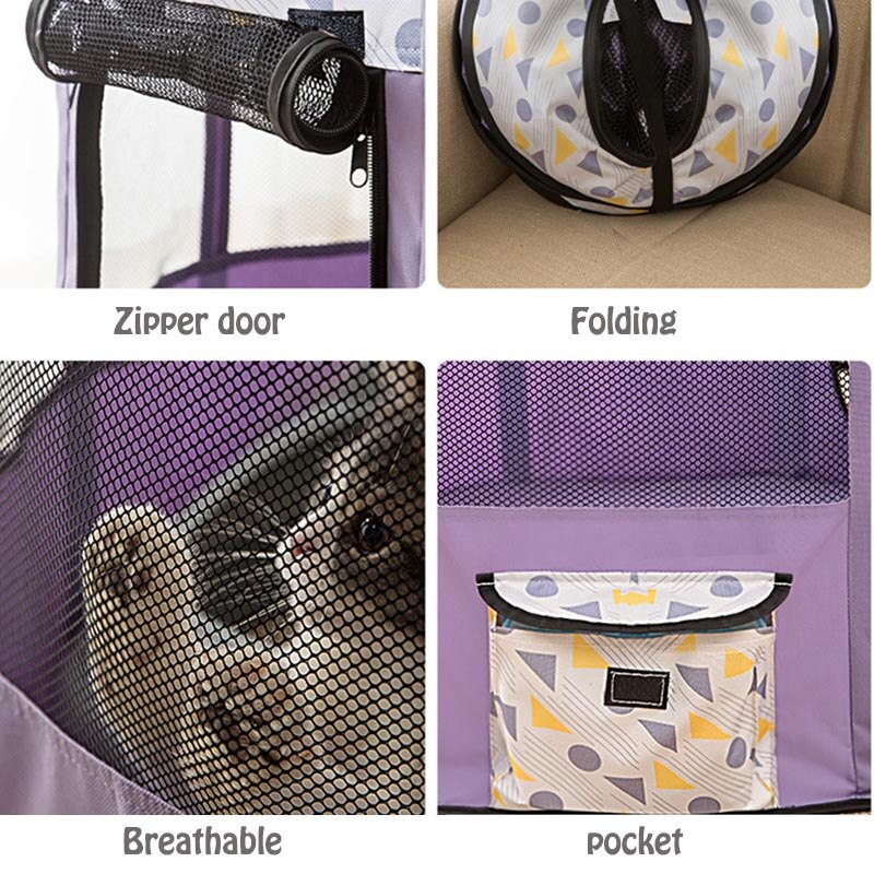 Portable collapsible dog cage, cat house, pet cage, puppy fence, small kennel, breathable tent, car kennel, outdoor large dog ho