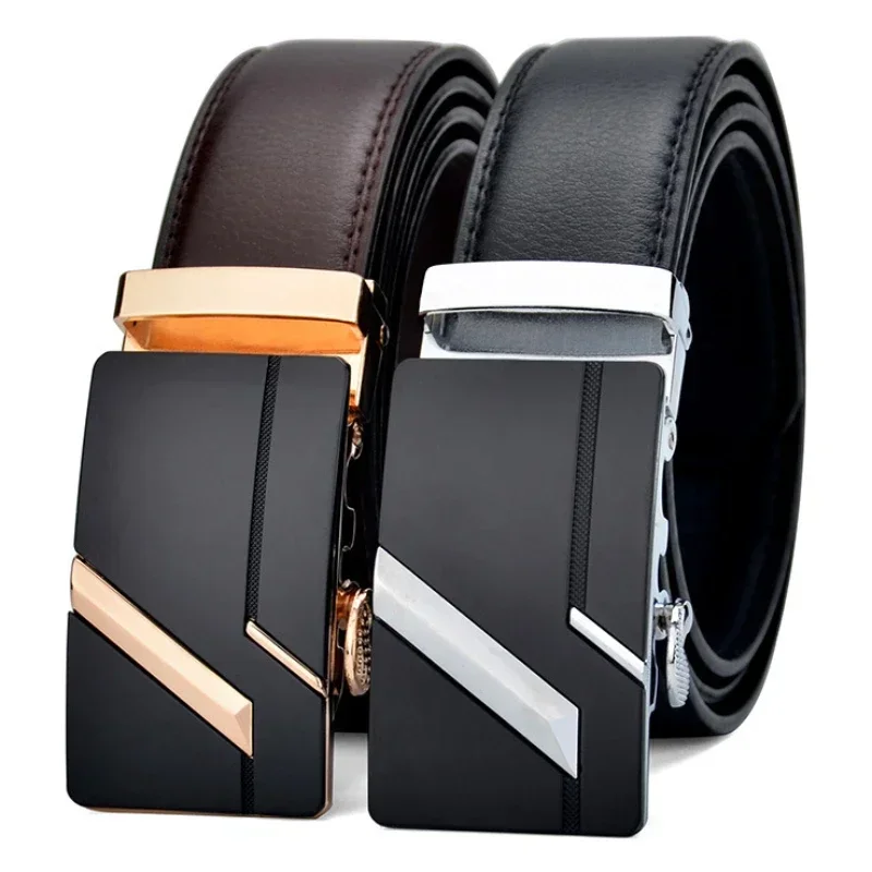 Cinturón LONG Plus de talla grande 130 140 150 160 170 cm para hombre, cinturón de cuero PU de para hombre, correa con hebilla automática de Metal