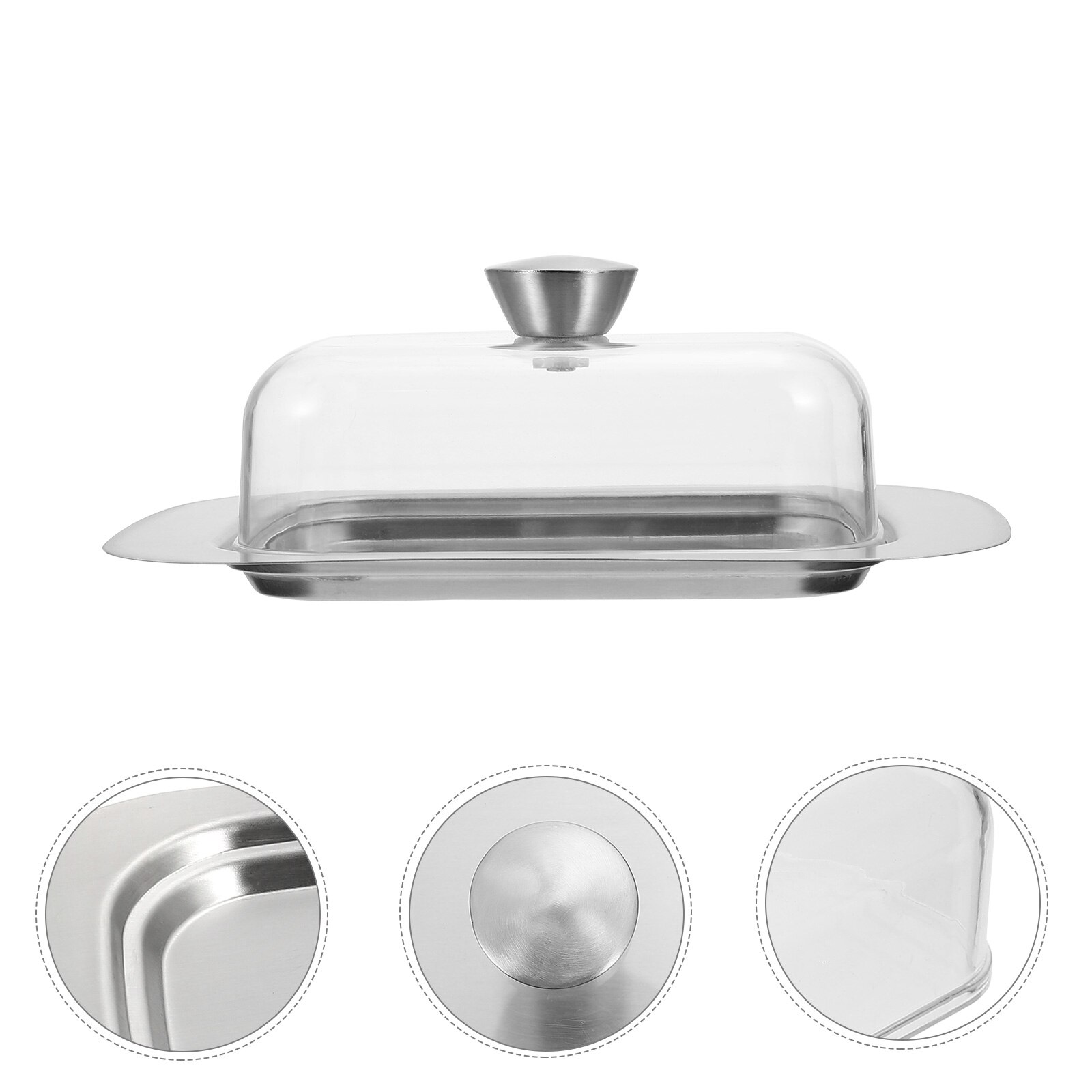 Beurrier En Acier Inoxydable Avec Couvercle MIJOMA - Pour 250 G De Beurre, élégant Et Pratique Pour Table Et Frigo - 4