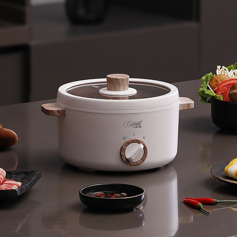 1.5L Mini Multifunction Electric Cooking Machine Non-stick Multicooker Skillet Eggs Soup Cooking Pot Hotpot Noodles Cooker