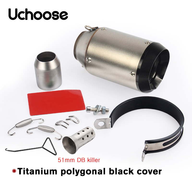 Tubo de escape para motocicleta, silenciador de fibra de carbono para Moto, silenciador Austin Universal para IKASAWAK AHAMAY 51MM innovador