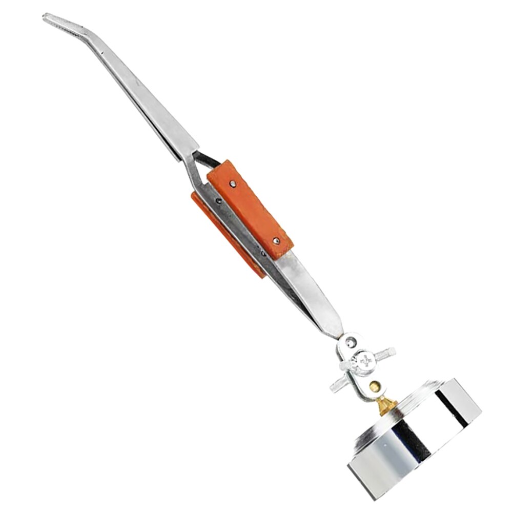 1 PC Tweezer Soldering Clip Bouncing Clip Multi-directional Soldering Welding Fixed Tweezers Curved Mouth Clips Stainless Steel