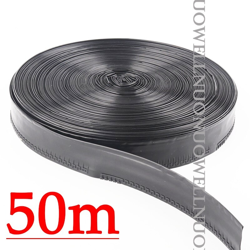 10 ~ 80m 0.2mm tjocklek 16mm bevattning droppslang jordbruksbevattning vattning spara dropptejp enkelbladig labyrintslang: 50m