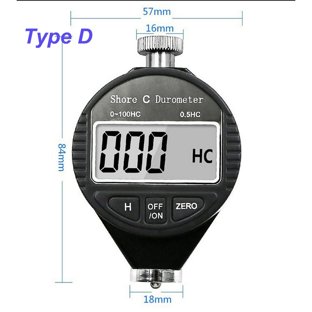 Digital Gauge Shore Hardness Durometer Digital Hardness Tester Hardness Meter Shore A/C/D for Plastic Leather Rubber Multi-resin: Yellow