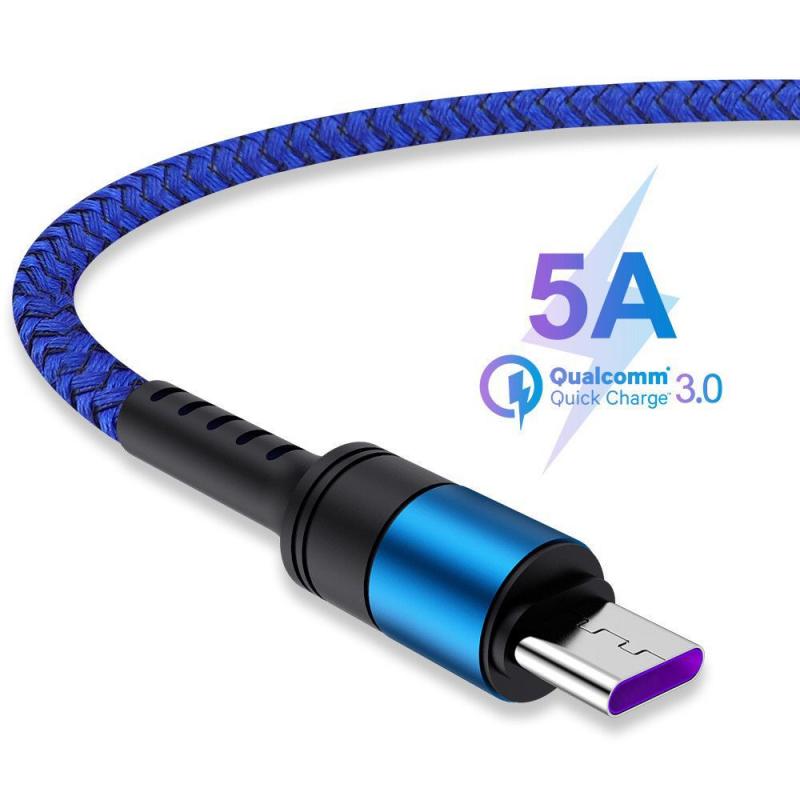 1pcs Mobile Phone Cable Type C 5A Fast Charging Cable USB 3.0 For Huawei Samsung Data Transfer Data Line 0.5m 1m For Samsung