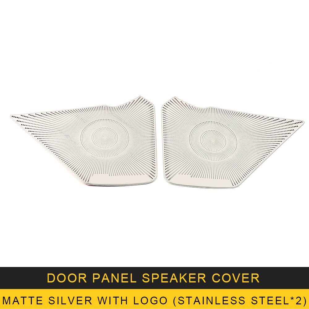 For VW Volkswagen Arteon CC Stainless Car Door Panel Loudspeaker Pad Speaker Cover Trim Frame Sticker Accessories: Silver With Logo