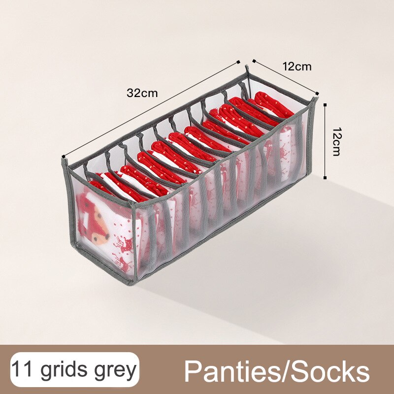 Wandschrank organizer für socken hause getrennt unterwäsche lagerung Kasten 7 Gitter Jeans bh veranstalter faltbare schublade organizer Schlafsaal: violett