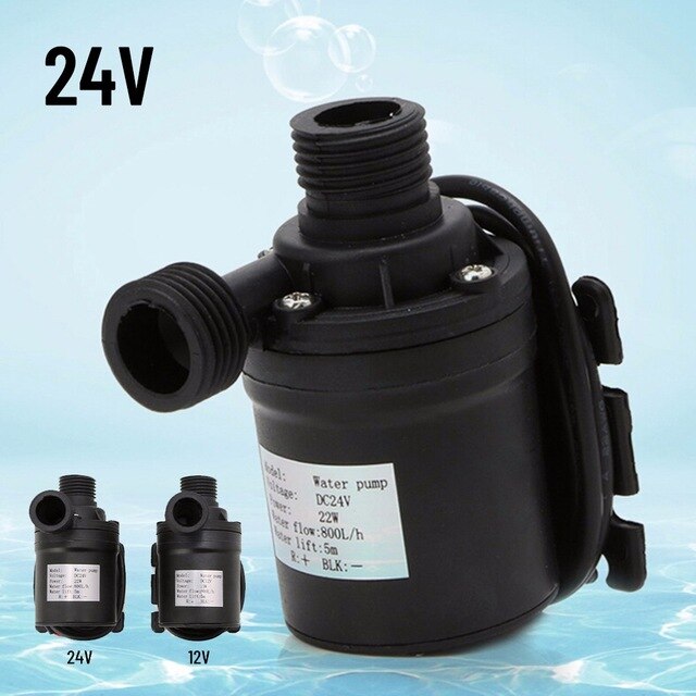 Brushless Solar Motor12V/24V 800L/H DC Water Pump Circulation Pump Garden Pump 0-80°C Pressure Tanks: DC24V