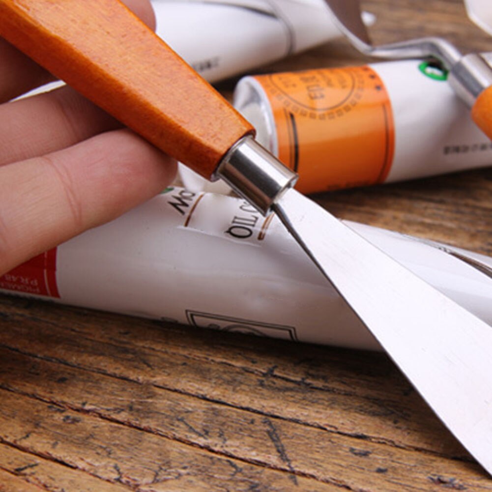 3pcs Reusable Mixed Painting Scraper Set Art Tools Palette Stainless Steel Spatula Sculpt Teaching Activity School Multipurpose