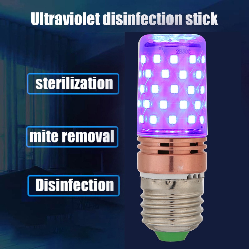 E27 UVC lampe de stérilisation 60 LED stériliser l'ampoule de désinfection germicide pour la désinfection de stérilisateur domestique