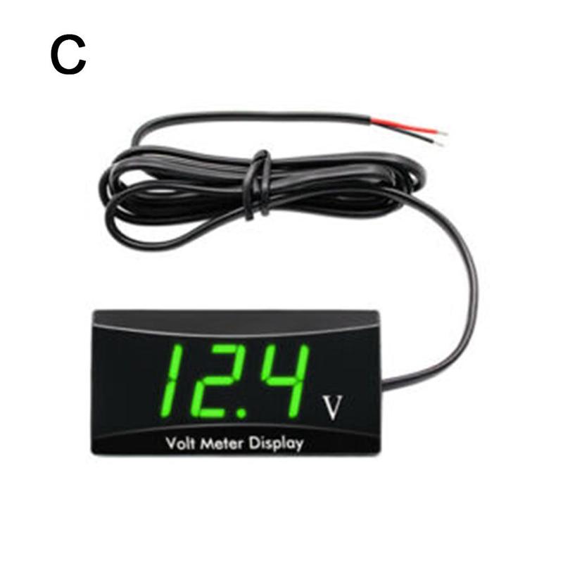 Mini pantalla LED voltímetro Digital, Panel voltímetro, Monitor de prueba, protección de conexión inversa, 12V, para coche y motocicleta: green