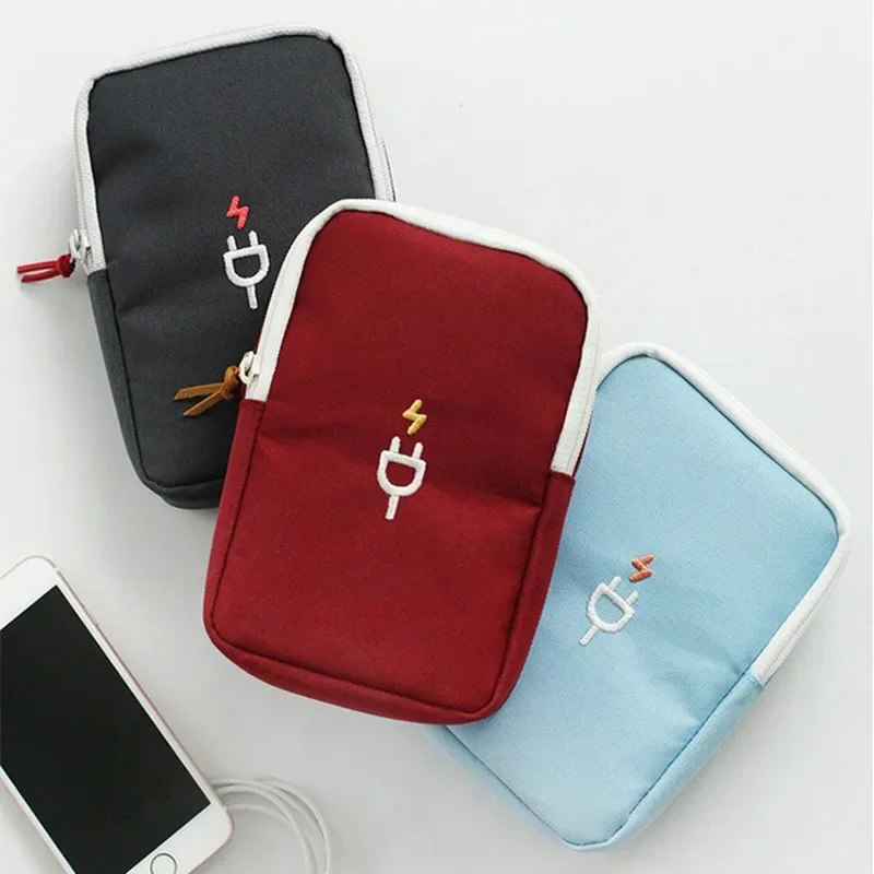 Travel Gadget Organizer Bag Portable Digital Cable Bag Electronics Accessories Storage Carrying Case Pouch for USB Power Bank