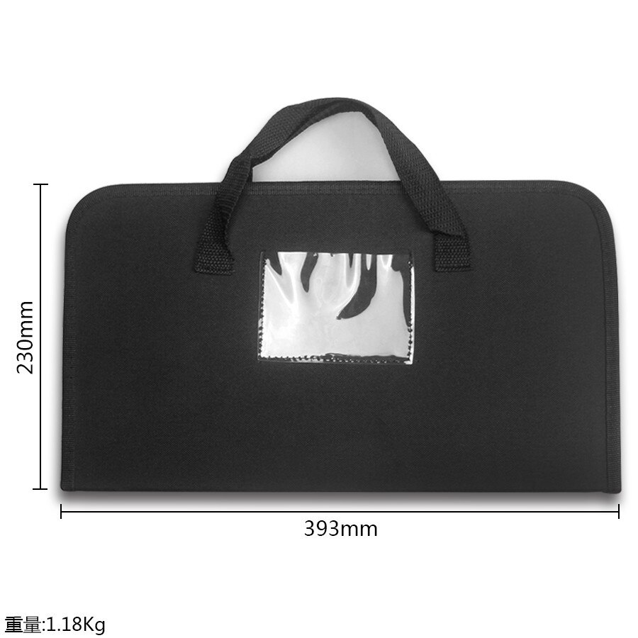 Knife Set 9 Piece Assorted Kitchen Knife Set Carry Wrap Set With Zip Up Carry Case - Stainless Steel, Black