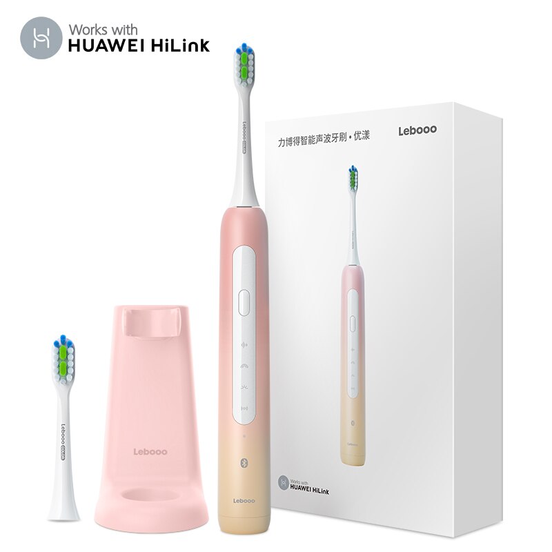 Huawei Hilink-cepillo de dientes eléctrico sónico inteligente, de , cabeza reemplazable, aplicación de blanqueamiento saludable para xiaomi soocs: Hi Pink