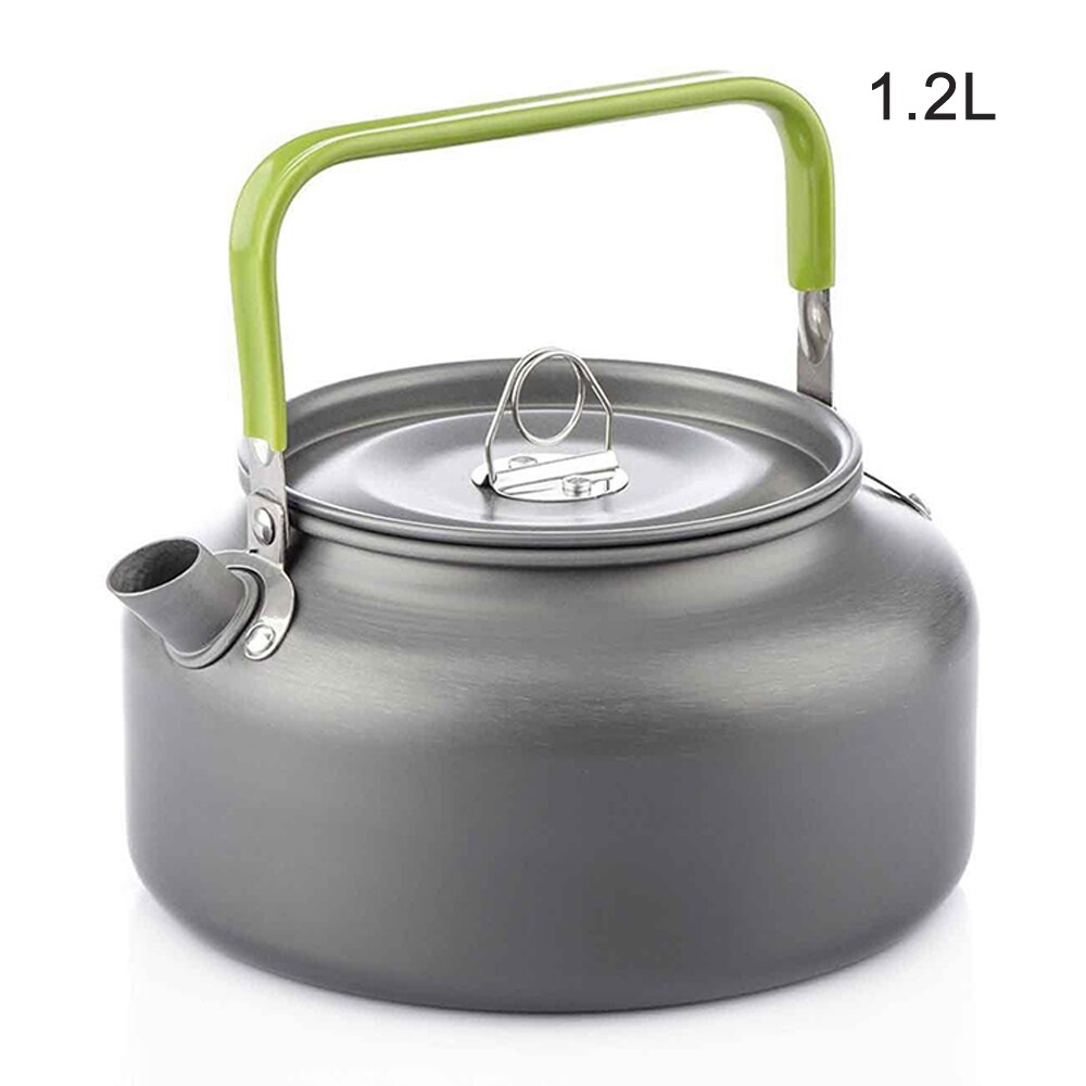 Aluminium Camping Waterkoker Theepot Koffiepot Outdoor Servies 0.8L/1.1L/1.2L/1.6L Picknick Waterkoker Theepot Wandelen water Waterkoker: 1.2L