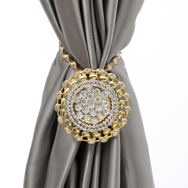 Bloemvormige magneetgordijn tieback ringen lente strass staaldraad magnetische gordijngesp clips raamhouder accessoires