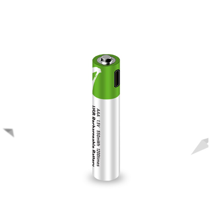 Pilas AAA de iones de litio de 1,5 V, recargables por USB, 750 mWh, para control remoto, ratón inalámbrico + Cable