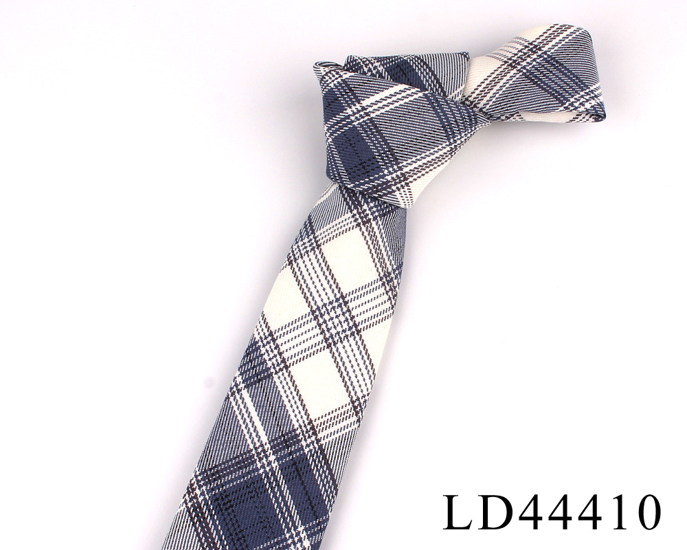 Bomulds plaid slips til mænd kvinder casua tyndt slips til bryllupsfest drenge piger jakkesæt slips slank ternet slips gravata: Ld44410